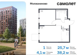 Продаю 1-комнатную квартиру, 38.2 м2, Москва, Ленинградское шоссе, 229Ак2, Молжаниновский район