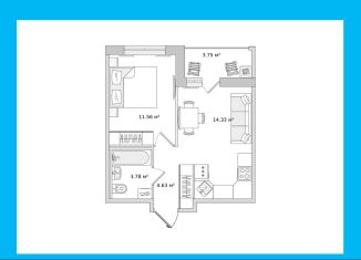 Продается 1-комнатная квартира, 38.1 м2, Санкт-Петербург, метро Комендантский проспект