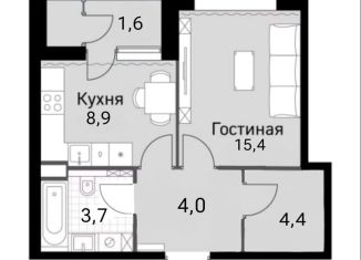 Продаю 1-комнатную квартиру, 38 м2, Москва, СЗАО, Строительный проезд, 9с9