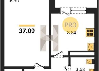 Продам 1-комнатную квартиру, 37.1 м2, Воронеж, Коминтерновский район, улица Славы, 7