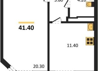 Продам 1-ком. квартиру, 41.4 м2, посёлок Отрадное, бульвар 70 лет Победы, 5