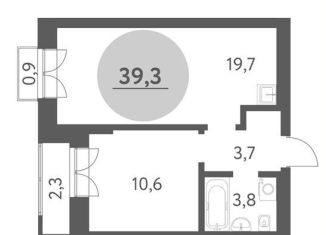 Продается 2-ком. квартира, 39.3 м2, Новосибирск, метро Речной вокзал