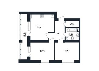 Продажа 2-ком. квартиры, 60.6 м2, Владимирская область