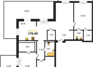 3-ком. квартира на продажу, 170.4 м2, Новосибирск, улица Владимира Заровного, 29