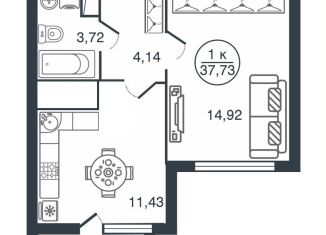 Продается 1-ком. квартира, 37.7 м2, Тверь