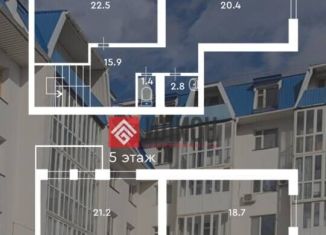 3-комнатная квартира на продажу, 123.8 м2, Судак, переулок Суворова, 6