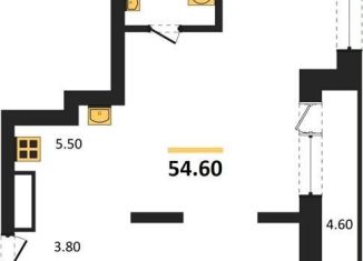 Продажа квартиры студии, 54.6 м2, Новосибирск