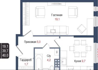 Продаю однокомнатную квартиру, 39.7 м2, Королёв