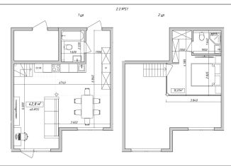 Продается 2-комнатная квартира, 42.8 м2, Кемерово