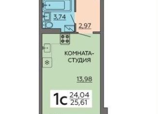 Продается квартира студия, 26 м2, Воронеж, улица Независимости, 78к2