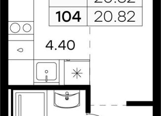 Продаю квартиру студию, 20.8 м2, городской посёлок Новоселье