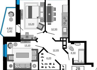 Продаю 2-комнатную квартиру, 62 м2, Ростов-на-Дону