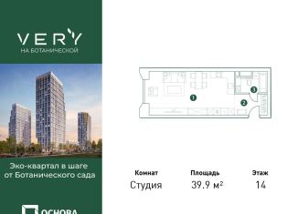 Продам квартиру студию, 39.9 м2, Москва, метро Петровско-Разумовская, Ботаническая улица