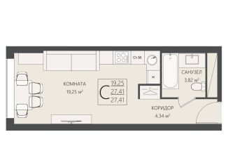 Продаю квартиру студию, 27.4 м2, Волгоград, Ворошиловский район