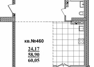 Продается квартира студия, 60.1 м2, Новосибирск, метро Площадь Ленина, Садовая улица, 17