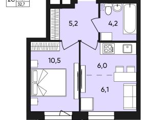 Продам двухкомнатную квартиру, 32.7 м2, Пермь, Белозёрская улица, 30А