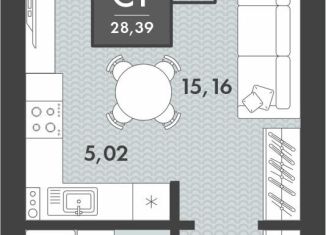 Продажа квартиры студии, 28.3 м2, Забайкальский край, Проезжая улица, 4