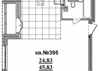 Продажа квартиры студии, 47.1 м2, Новосибирск, метро Площадь Ленина, Садовая улица, 17