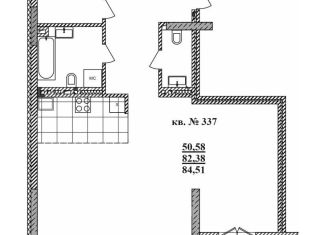 3-комнатная квартира на продажу, 82.9 м2, Новосибирск, Садовая улица, 17, метро Речной вокзал