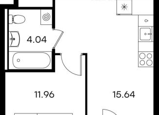 Однокомнатная квартира на продажу, 36.8 м2, Казань