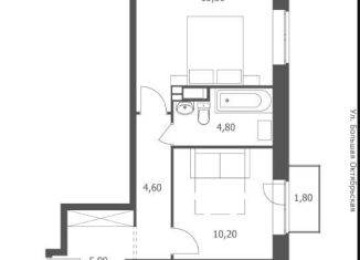 Продажа 2-ком. квартиры, 56.2 м2, Ярославль, Кировский район, Большая Октябрьская улица, 85