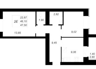 Продажа 2-ком. квартиры, 47.5 м2, Архангельская область, деревня Осиново, 17