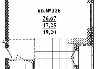 Квартира на продажу студия, 49.2 м2, Новосибирск, метро Площадь Ленина, Садовая улица, 17