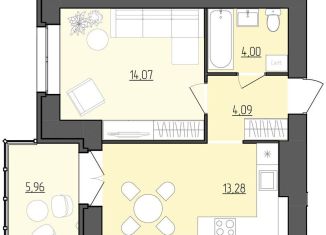 Продается 1-ком. квартира, 38.4 м2, Ярославль, Фрунзенский район, улица Лескова, 19