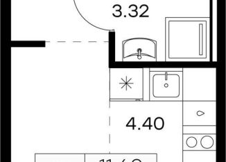 Продается квартира студия, 22.8 м2, городской посёлок Новоселье