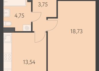 Продажа 1-комнатной квартиры, 42.3 м2, Екатеринбург, метро Чкаловская, улица Академика Парина, 37А