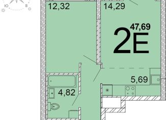 Продаю 1-ком. квартиру, 46.4 м2, Свердловская область, улица Академика Парина, 35/2