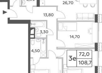 Продается четырехкомнатная квартира, 108.7 м2, Москва, проспект Генерала Дорохова, вл1к1