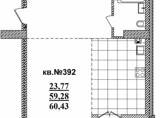 Продается квартира студия, 60.4 м2, Новосибирск, Садовая улица, 17, метро Речной вокзал