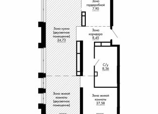 Продаю однокомнатную квартиру, 77 м2, Екатеринбург, метро Чкаловская, Сибирский тракт, 16