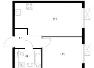 Продаю 1-ком. квартиру, 36 м2, Щербинка