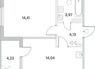 Однокомнатная квартира на продажу, 38.8 м2, Сертолово