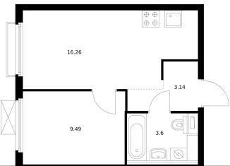 Продается однокомнатная квартира, 32.5 м2, Москва