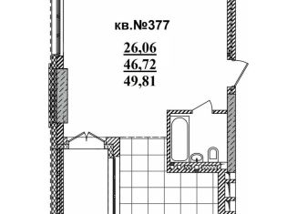 Продам квартиру студию, 49.8 м2, Новосибирск, метро Площадь Ленина, Садовая улица, 17