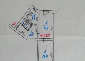 Двухкомнатная квартира на продажу, 56 м2, Магнитогорск, улица Доменщиков, 11