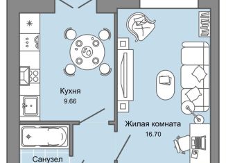 Продается 1-ком. квартира, 35 м2, Ульяновск, ЖК Центрополис, жилой комплекс Центрополис, 5