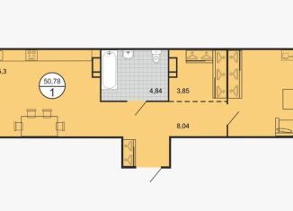 Продаю однокомнатную квартиру, 52 м2, Ставрополь, микрорайон № 15