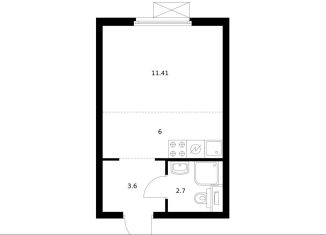 Продажа квартиры студии, 23.7 м2, Москва