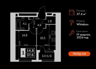 Продаю 1-ком. квартиру, 37.6 м2, Москва