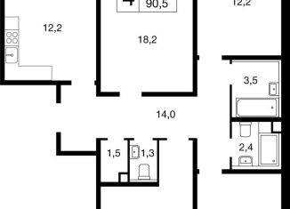 Продам 4-комнатную квартиру, 90.5 м2, Москва, Ленинградское шоссе, 228к4, Молжаниновский район