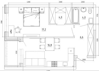 Продам 2-комнатную квартиру, 53.8 м2, Кемерово