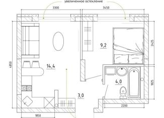 Продается 2-комнатная квартира, 31.7 м2, Кемерово, Рудничный район