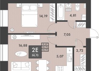 Двухкомнатная квартира на продажу, 50.7 м2, Чита, Проезжая улица, 4