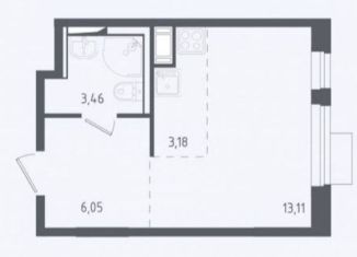 Квартира в аренду студия, 25.8 м2, деревня Юрлово, деревня Юрлово, к1/1