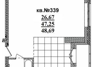 Продается квартира студия, 48.7 м2, Новосибирск, метро Площадь Ленина, Садовая улица, 17