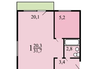 Продаю 1-комнатную квартиру, 31.8 м2, Москва, Химкинский бульвар, 16к5, метро Планерная